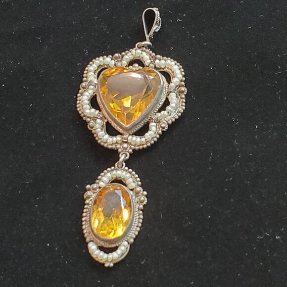 TRUE VINTAGE EDUARDIAN/VICTORIAN PENDANT - Picture 1 of 2